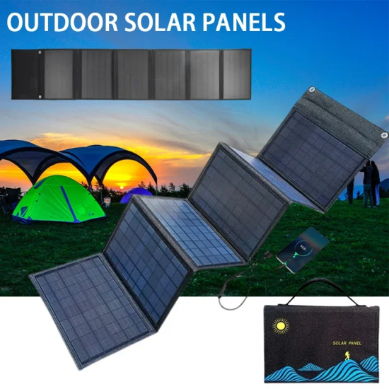 Folding Bag 10-100W Solar Panel Portable USB+DC Output Solar Charger Outdoor Power Supply Mobile  Generator
